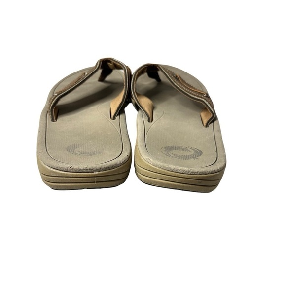 O’Rageous Men’s Faux Leather Brown Flip Flops Size 12D - Picture 4 of 9